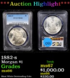 ***Auction Highlight*** 1882-s Morgan Dollar $1 Graded ms66 By PCGS (fc)