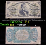 US Fractional Currency 25c Third Issue fr-1294 Bust of Wm Fessenden Green Rev f, fine