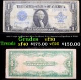 1923 $1 large size Blue Seal Silver Certificate, Fr-237 Signatures of Speelman & White vf++