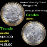 1899-o Colorfully Toned Morgan Dollar $1 Grades Choice Unc