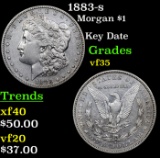 1883-s Morgan Dollar $1 Grades vf++