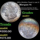 1884-o Rainbow Toned /o vam 13 Morgan Dollar $1 Grades Select+ Unc