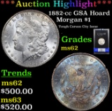 ***Auction Highlight*** NGC 1882-cc GSA Hoard Morgan Dollar $1 Graded ms62 By NGC (fc)