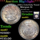 ***Auction Highlight*** 1900-o Colorfully Toned Morgan Dollar $1 Graded GEM++ Unc By USCG (fc)