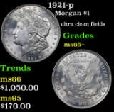 1921-p Morgan Dollar $1 Grades GEM+ Unc