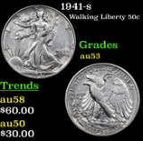 1941-s Walking Liberty Half Dollar 50c Grades Select AU