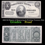 Proof 1890 $10 Bureau of Engraving & Printing Treasury Note Proof