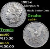 1891-o Morgan Dollar $1 Grades Choice AU/BU Slider+