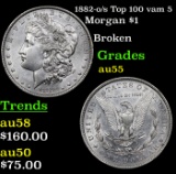 1882-o/s Top 100 vam 5 Morgan Dollar $1 Grades Choice AU