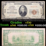 1929 $20 National Currency Type 1 Low Serial # 'The Hamilton National Bank Of Chattanooga, TN' vf++