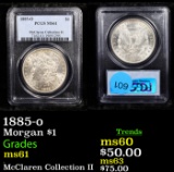 PCGS 1885-o Morgan Dollar $1 Graded ms61 By PCGS