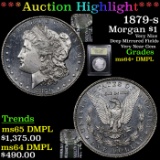 ***Auction Highlight*** 1879-s Morgan Dollar $1 Graded Choice Unc+ DMPL By USCG (fc)