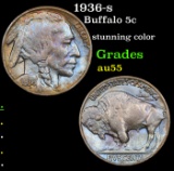 1936-s Buffalo Nickel 5c Grades Choice AU