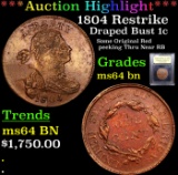 ***Auction Highlight*** 1804 Restrike Draped Bust Large Cent 1c Graded Choice Unc BN By USCG (fc)
