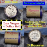 ***Auction Highlight*** Old Casino 50c Roll $10 In Halves Aladdin Hotel Las Vegas 1917 Walker & 'D'