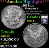 ***Auction Highlight*** 1893-cc Morgan Dollar $1 Graded Select+ Unc By USCG (fc)