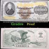 Proof 1878 $10,000 Bureau of Engraving & Printing Untied States Note (Gold Certificate) Proof