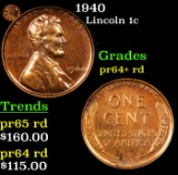 Proof 1940 Lincoln Cent 1c Grades Choice+ Rd Proof