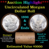 ***Auction Highlight*** 1896 & O Uncirculated Morgan Dollar Shotgun Roll (fc)