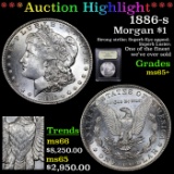 ***Auction Highlight*** 1886-s Morgan Dollar $1 Graded GEM+ Unc By USCG (fc)