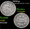 1850-p Seated Liberty Half Dime 1/2 10c Grades vf details