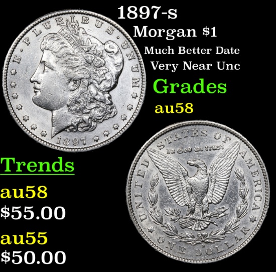 1897-s Morgan Dollar $1 Grades Choice AU/BU Slider