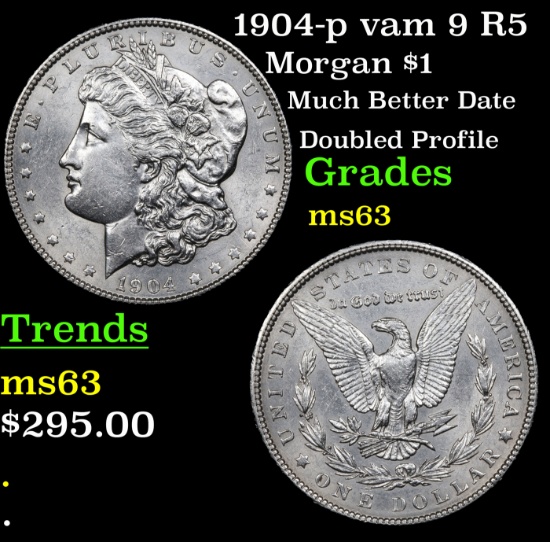 1904-p vam 9 R5 Morgan Dollar $1 Grades Select Unc