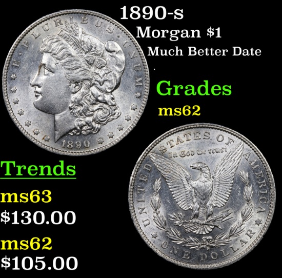 1890-s Morgan Dollar $1 Grades Select Unc