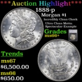 ***Auction Highlight*** 1888-p Morgan Dollar $1 Graded ms66+ By SEGS (fc)