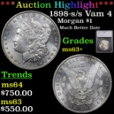 ***Auction Highlight*** 1898-s /s Vam 4 I3 R4 Morgan Dollar $1 Graded ms63+ By SEGS (fc)