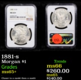 NGC 1881-s Morgan Dollar $1 Graded ms65+ By NGC