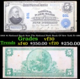 1902 $5 National Bank Note The National Park Bank Of New York Fr-598 Grades vf++