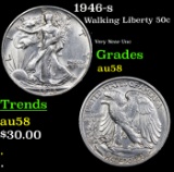 1946-s Walking Liberty Half Dollar 50c Grades Choice AU/BU Slider