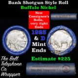 Buffalo Nickel Shotgun Roll in Old Bank Style 'Bell Telephone' Wrapper 1923 & d