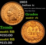 1903 Indian Cent 1c Grades Choice+ Unc RB