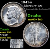 1941-s Mercury Dime 10c Grades GEM+ FSB