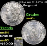 1882-o /o Vam 7 I4 R4 Top 100 Morgan Dollar $1 Grades Select+ Unc