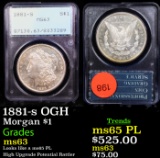 PCGS 1881-s OGH Morgan Dollar $1 Graded ms63 By PCGS