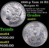 1890-p Vam 19 R5 Morgan Dollar $1 Grades Select+ Unc