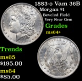 1883-o Vam 36B Morgan Dollar $1 Grades Choice+ Unc