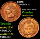 1898 Indian Cent 1c Grades Choice+ Unc BN