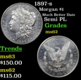 1897-s Morgan Dollar $1 Grades Select Unc