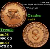 (1848-1854) Grand Rapids Mich Foster & Parry Merchant Token Grades Select AU