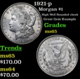 1921-p Morgan Dollar $1 Grades GEM Unc