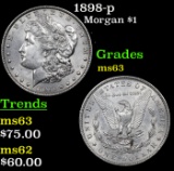 1898-p Morgan Dollar $1 Grades Select Unc