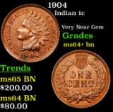 1904 Indian Cent 1c Grades Choice+ Unc BN