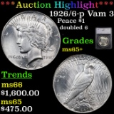 ***Auction Highlight*** 1926/6-p Vam 3  Peace Dollar $1 Graded ms65+ By SEGS (fc)