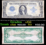 1923 $1 large size Blue Seal Silver Certificate, Fr-238 Signatures of Woods & White Grades vf, very