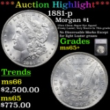 ***Auction Highlight*** 1881-p Morgan Dollar $1 Graded ms65+ By SEGS (fc)