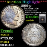 ***Auction Highlight*** 1899-p Barber Dime 10c Graded ms64+ By SEGS (fc)